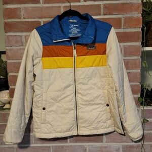 L.L. Bean Womens Colorblock Puffer
